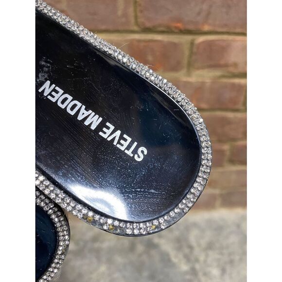 Steve Madden Jynn/Jynn Jelly Studded Clear Sandal w/Rhinestone size 8 - Picture 7 of 11